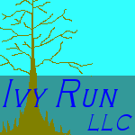 Ivy Run LLC Corporate Logo, featuring Cyprus Tree, Bald Eagle, Water, Sky